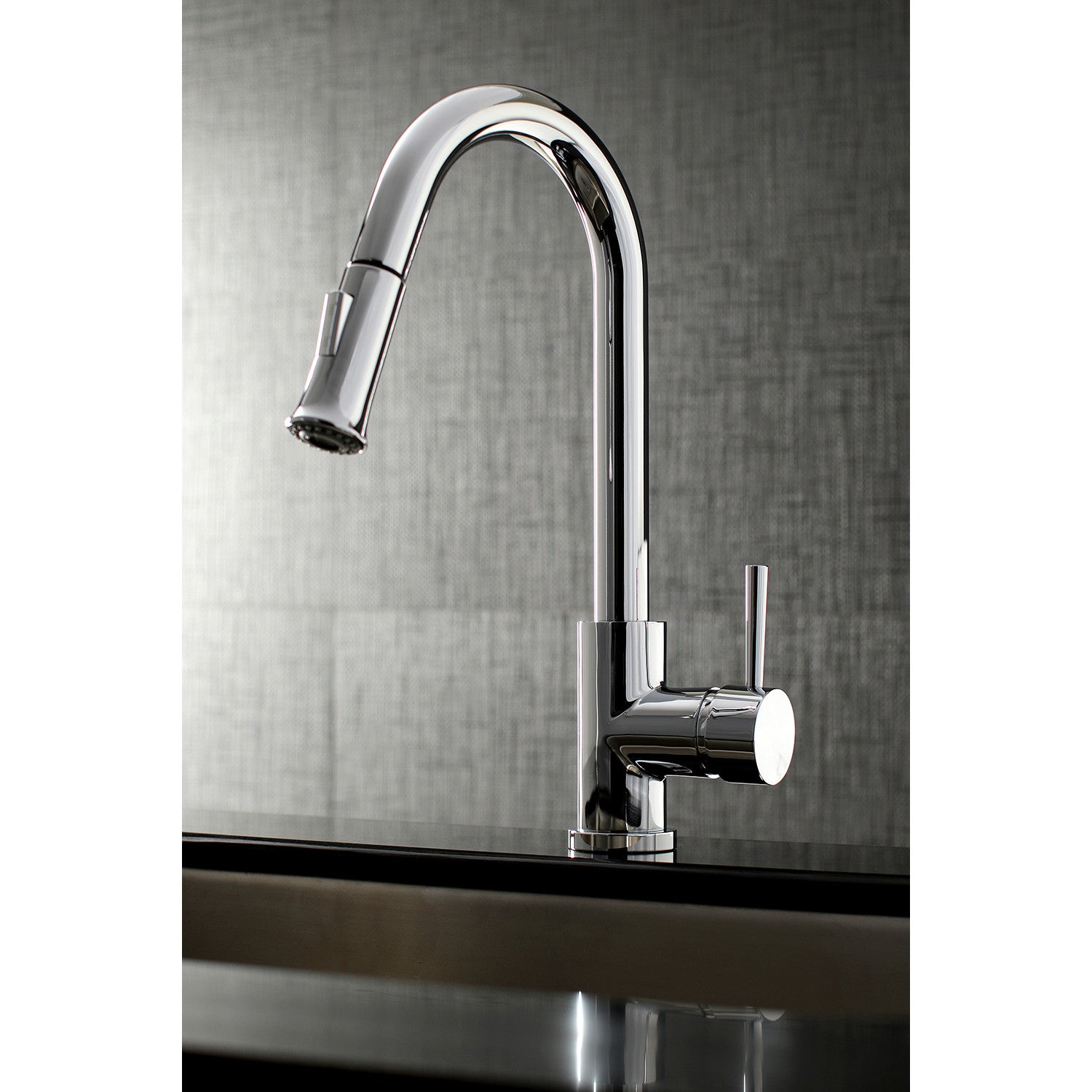 Kingston Sona LS8621DL - Concord Single-Handle Pull-Down Kitchen Faucet, Polished Chrome — thumbnail 3